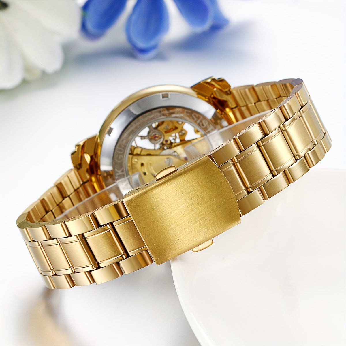Men's Watch - Skeleton Automatic Mechanical for - Luxury Stainless Steel Transparent - product detail view 6