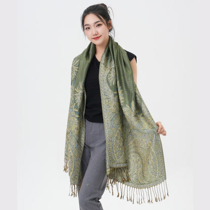 Scarf for Women - Pashmina Shawl for Thick Paisley Phoenix Tail Pattern Warm Wrap Large Soft - product detail view 31