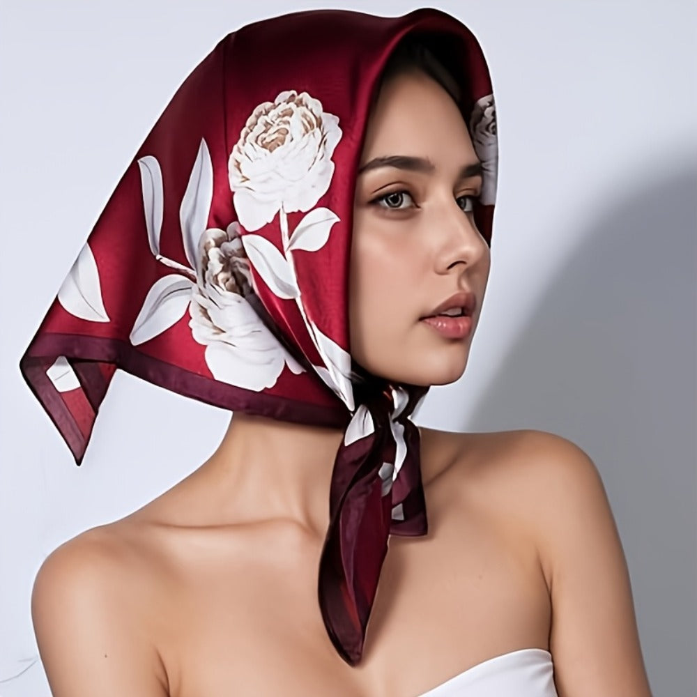Scarf for Women - Satin Hair Set of 6 Silk-Feel Head & Neck for | Ribbon Headband Sleeping - product detail view 7