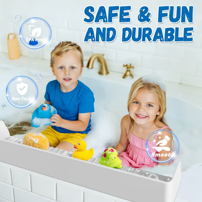 Silicone Bathtub Splash Guard Organizer - 11 Suction Cups and Foldable Design – view 7
