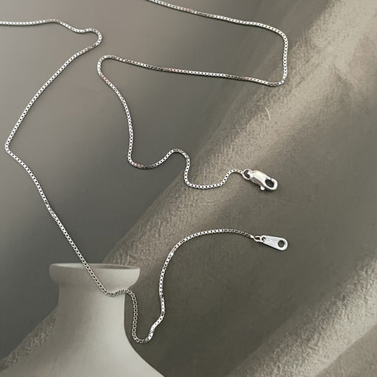 Snake Chain Necklace - 925 Silver Snake Chain, Smooth Minimal Style - main product view