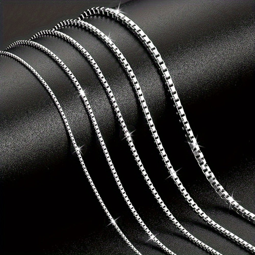 Snake Chain Necklace - 925 Silver Snake Chain, Smooth Minimal Style - product detail view 5