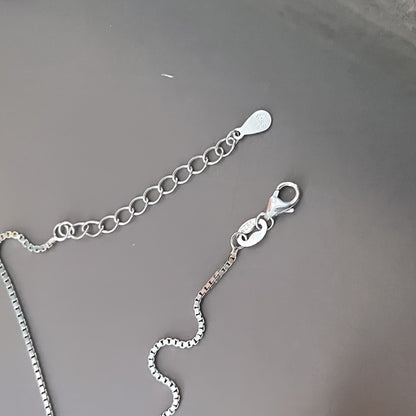 Snake Chain Necklace - 925 Silver Snake Chain, Smooth Minimal Style - product detail view 7