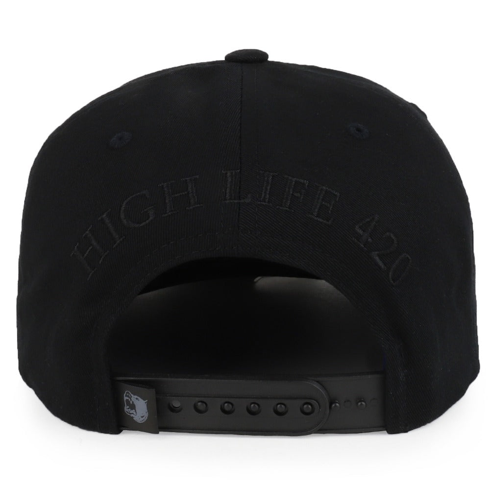 Snapback Cap - Rasta MJ Leaf 3D Embroidered Flat Bill High Profile 6 Panel Structured - product detail view 36