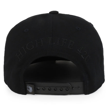 Snapback Cap - Rasta MJ Leaf 3D Embroidered Flat Bill High Profile 6 Panel Structured - product detail view 36