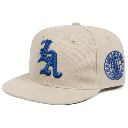 Snapback Hat - Set of 4 LA Embroidered Flat Brim Baseball Caps for Men & Women - product detail view 2
