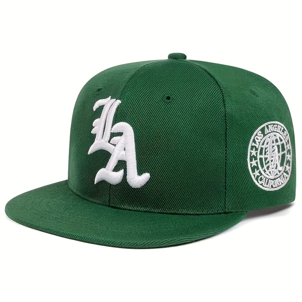 Snapback Hat - Set of 4 LA Embroidered Flat Brim Baseball Caps for Men & Women - product detail view 3