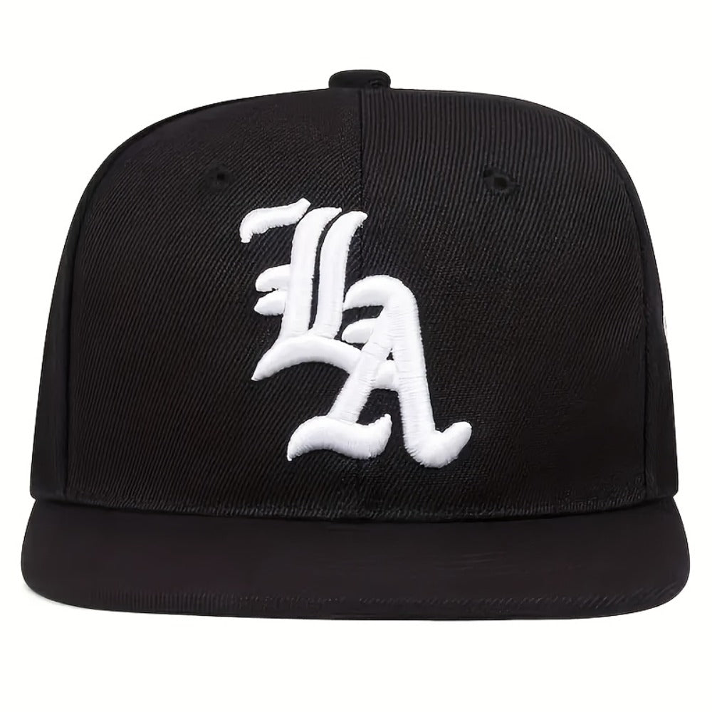 Snapback Hat - Set of 4 LA Embroidered Flat Brim Baseball Caps for Men & Women - product detail view 6