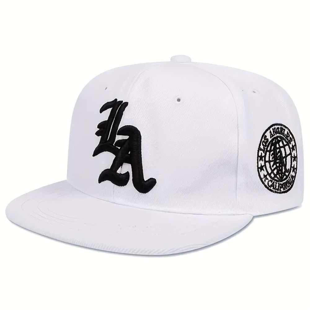 Snapback Hat - Set of 4 LA Embroidered Flat Brim Baseball Caps for Men & Women - product detail view 7