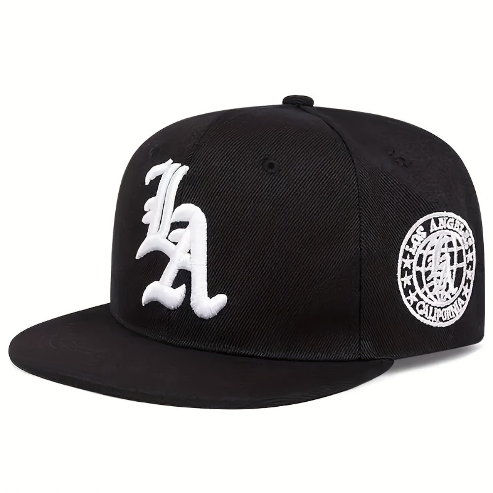 Snapback Hat - Set of 4 LA Embroidered Flat Brim Baseball Caps for Men & Women - product detail view 8