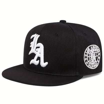 Snapback Hat - Set of 4 LA Embroidered Flat Brim Baseball Caps for Men & Women - product detail view 8