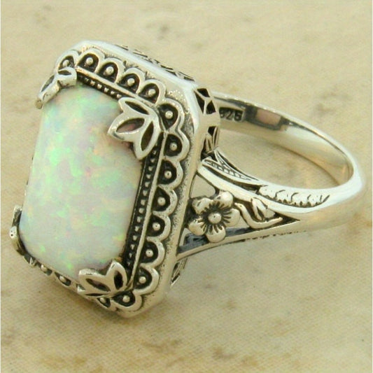 Stackable Rings for Women - 925 Sterling Silver Ring for Handcrafted Inlaid Stone Elegant Band - main product view