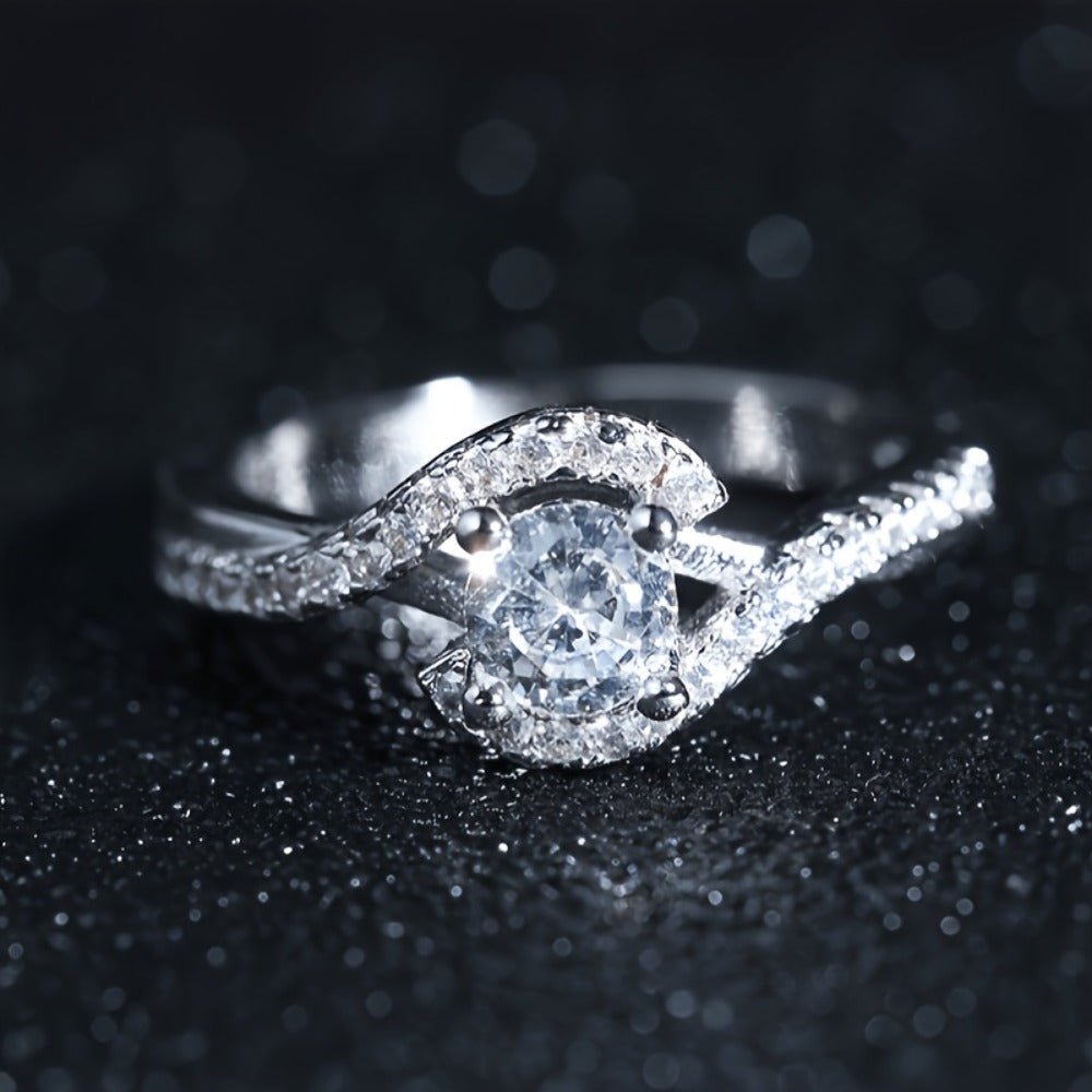 Stackable Rings for Women - 925 Sterling Silver Ring Hypoallergenic Celestial Hollow Star Moon Band - product detail view 6