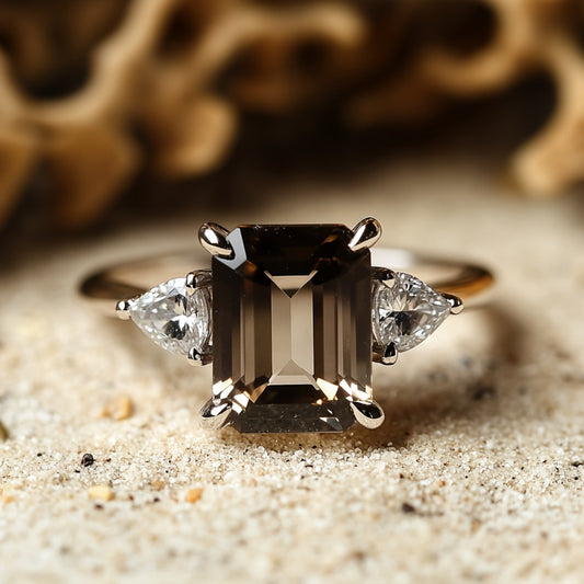 Stackable Rings for Women - 925 Sterling Silver Ring Set 3 Carat Synthetic CZ Luxurious Festive Design - main product view
