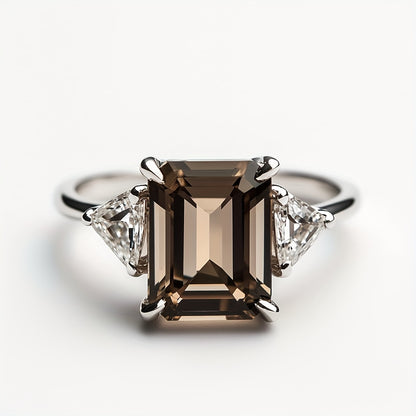 Stackable Rings for Women - 925 Sterling Silver Ring Set 3 Carat Synthetic CZ Luxurious Festive Design - product detail view