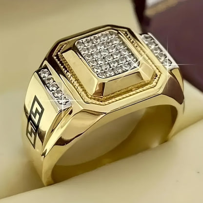 Stackable Rings for Women - Cuban Chain for Men 4pcs Set - Gold Plated Black Onyx Stacking Bands - product detail view 7