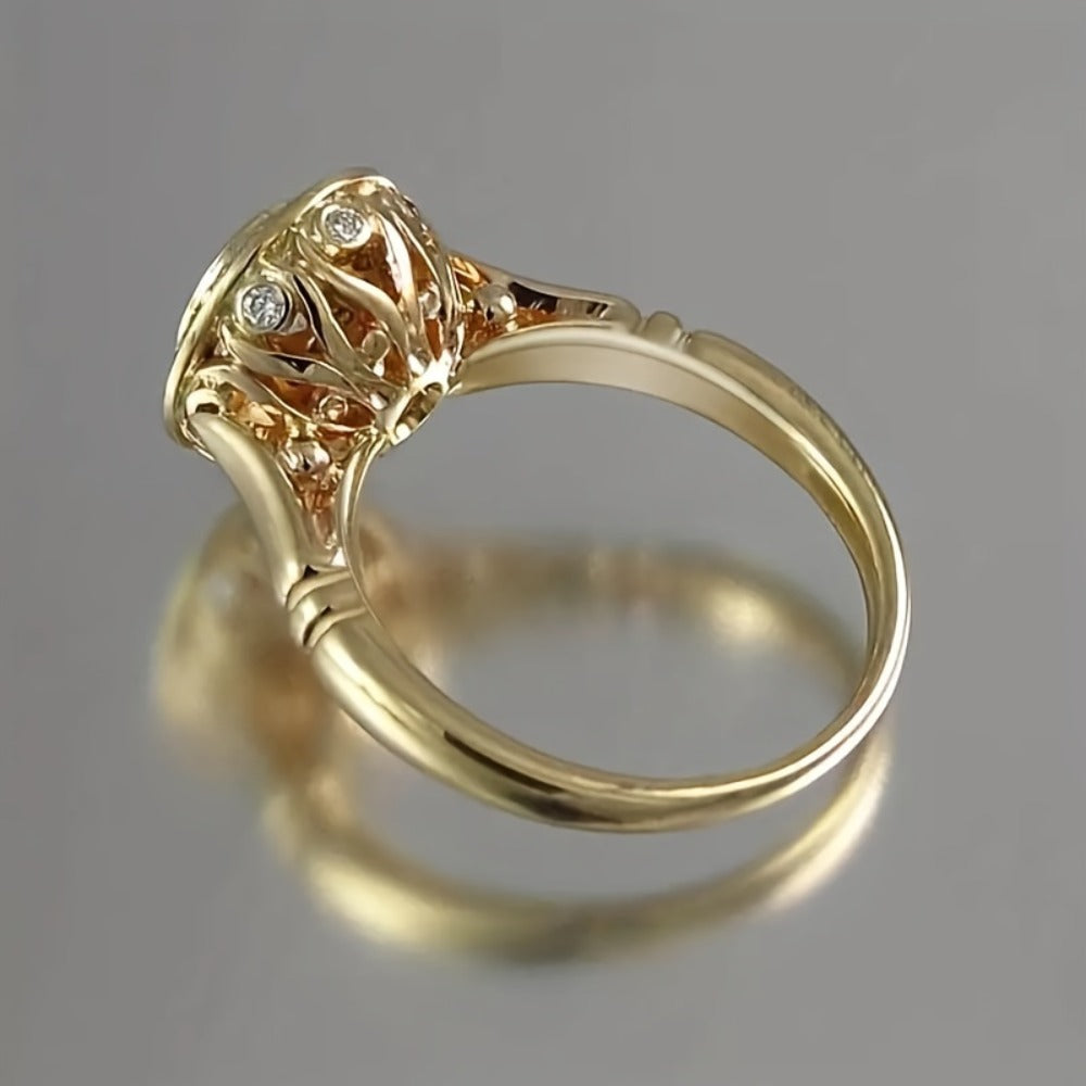 Stackable Rings for Women - Gold Ring Set 18K Gold Plated 2pcs for Men Sizes 6-10 Wedding Valentine - product detail view 5
