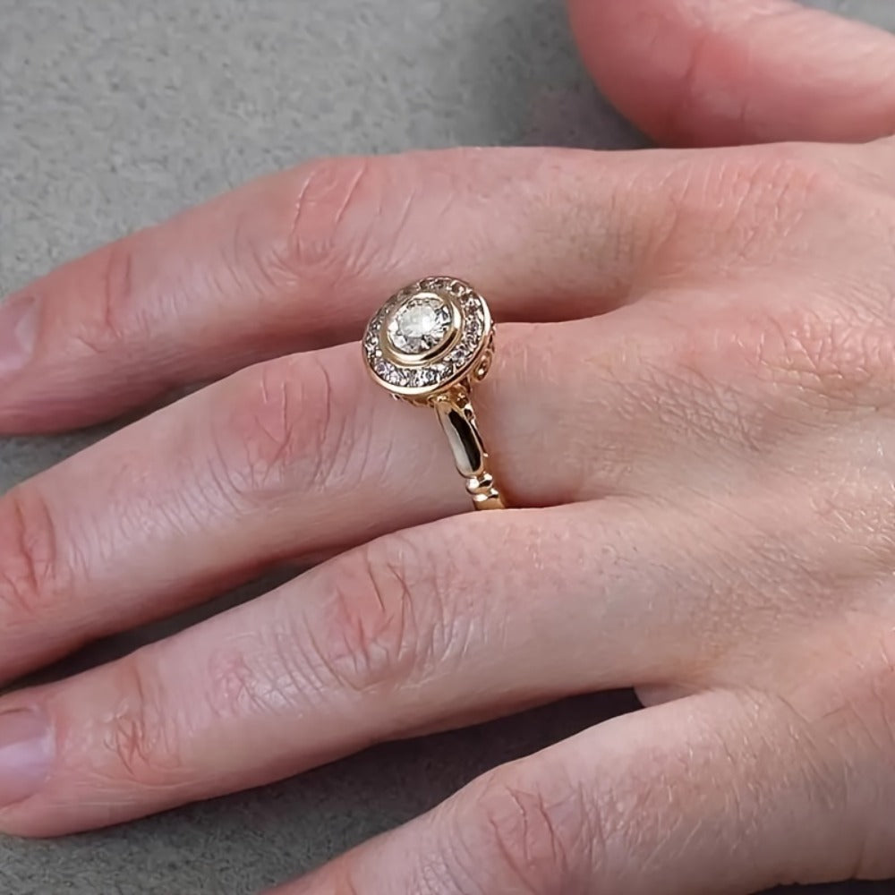 Stackable Rings for Women - Gold Ring Set 18K Gold Plated 2pcs for Men Sizes 6-10 Wedding Valentine - product detail view 8