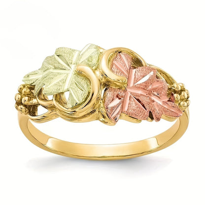 Stackable Rings for Women - Gold-Tone Floral Set, 4 Stackable Pieces - product detail view 5