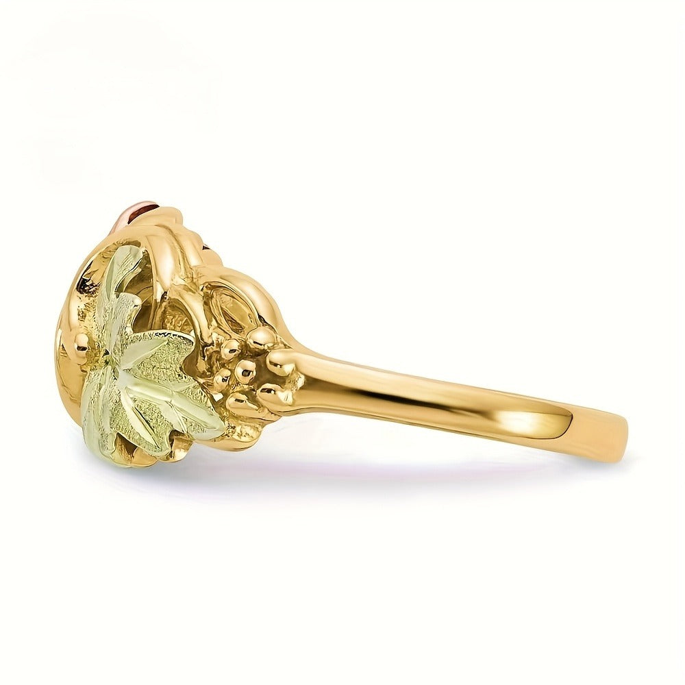 Stackable Rings for Women - Gold-Tone Floral Set, 4 Stackable Pieces - product detail view 9