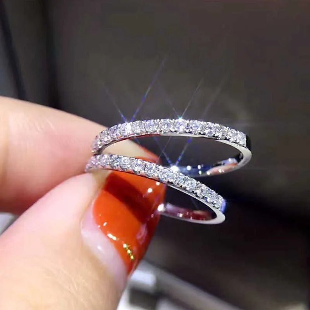 Stackable Rings for Women - Moissanite 925 Sterling Silver Ring for | 0.25 Carat Brilliant Cut - product detail view 3