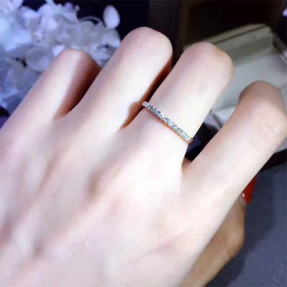 Stackable Rings for Women - Moissanite 925 Sterling Silver Ring for | 0.25 Carat Brilliant Cut - product detail view 5