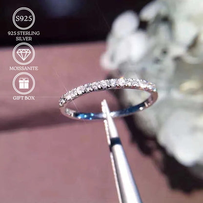 Stackable Rings for Women - Moissanite 925 Sterling Silver Ring for | 0.25 Carat Brilliant Cut - product detail view 9