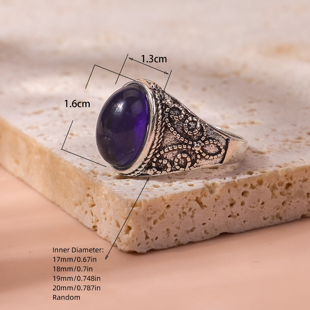 Stackable Rings for Women - Mood Bulk 20 Pcs Stone Color Changing Ring Set for Men - Fashion Jewelry - product detail view 2