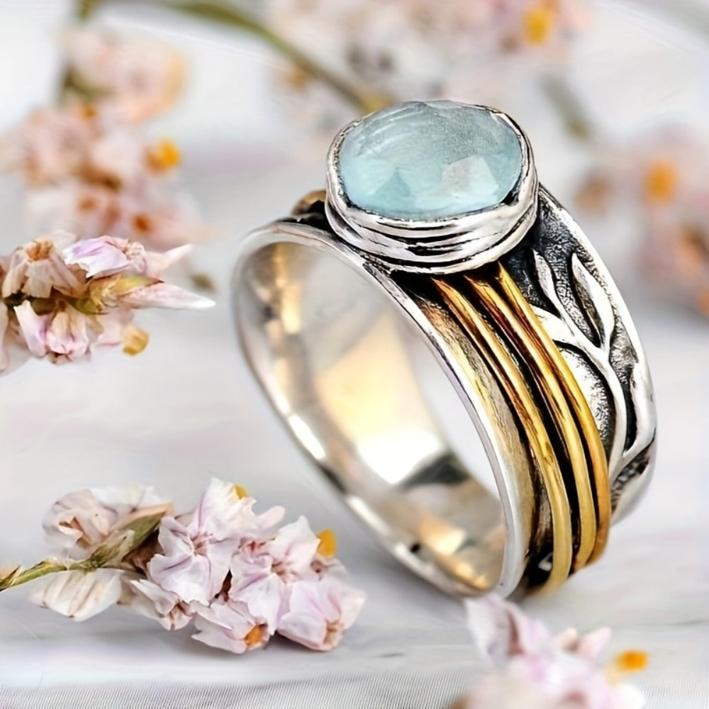 Stackable Rings for Women - Men's Ring Set of 4 - Classic Retro Vintage Pattern , Luxury Gentleman - product detail view 3