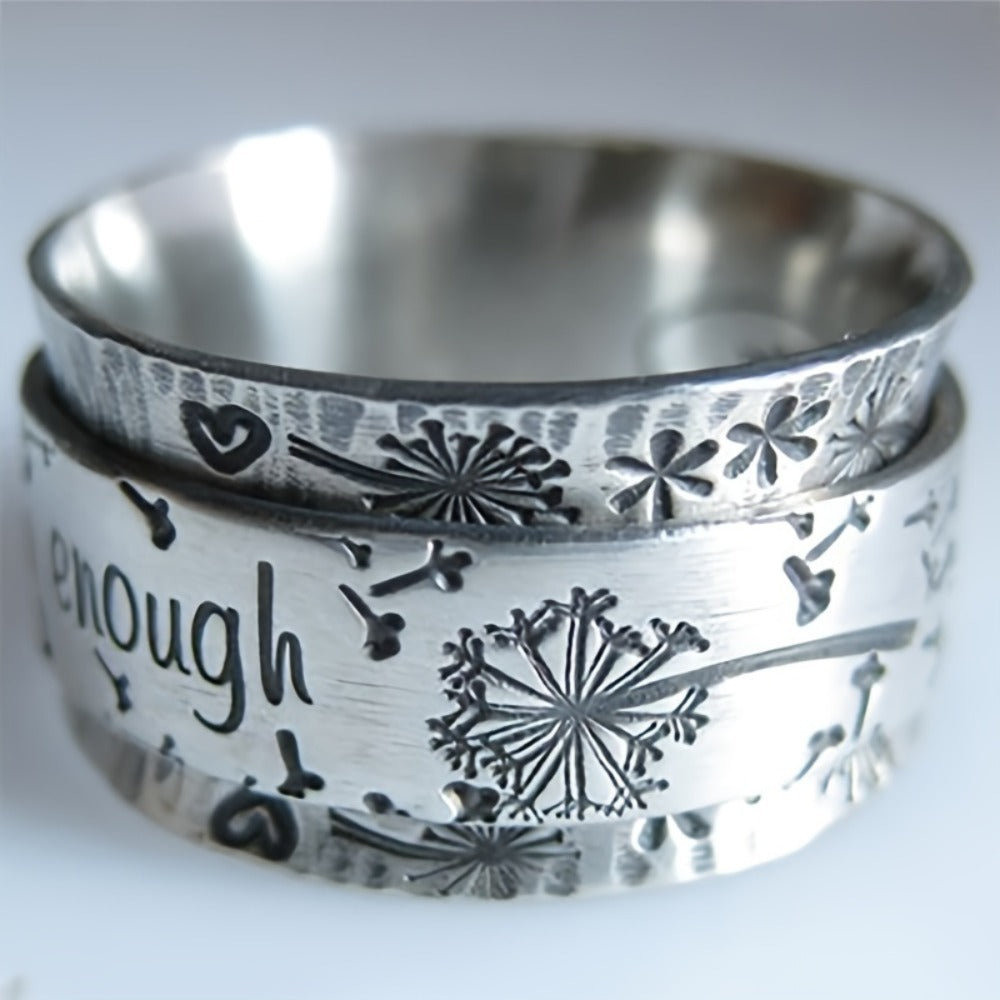 Stackable Rings for Women - Men's Ring Set of 4 - Classic Retro Vintage Pattern , Luxury Gentleman - product detail view 4
