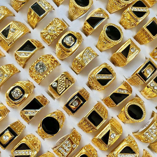 Stackable Rings for Women - Men's Set 20Pcs Assorted Styles & Sizes Fashion Classic Couple Bulk Pack - main product view