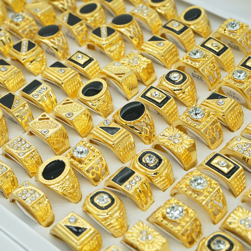 Stackable Rings for Women - Men's Set 20Pcs Assorted Styles & Sizes Fashion Classic Couple Bulk Pack - product detail view 3