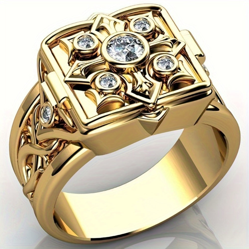 Stackable Rings for Women - Men's Set 4pcs - Luxury Gentleman Stacking for Men, Elegant Wedding - product detail view 5