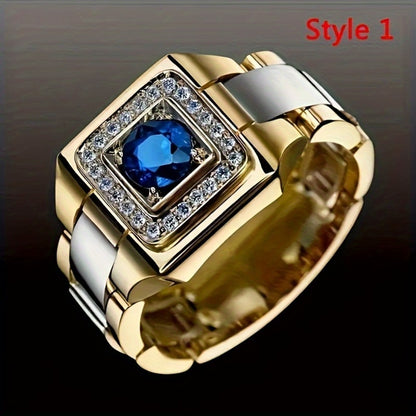 Stackable Rings for Women - Men's Set of 4 - Luxury Business Signet for Men, Wedding & Engagement - product detail view 6