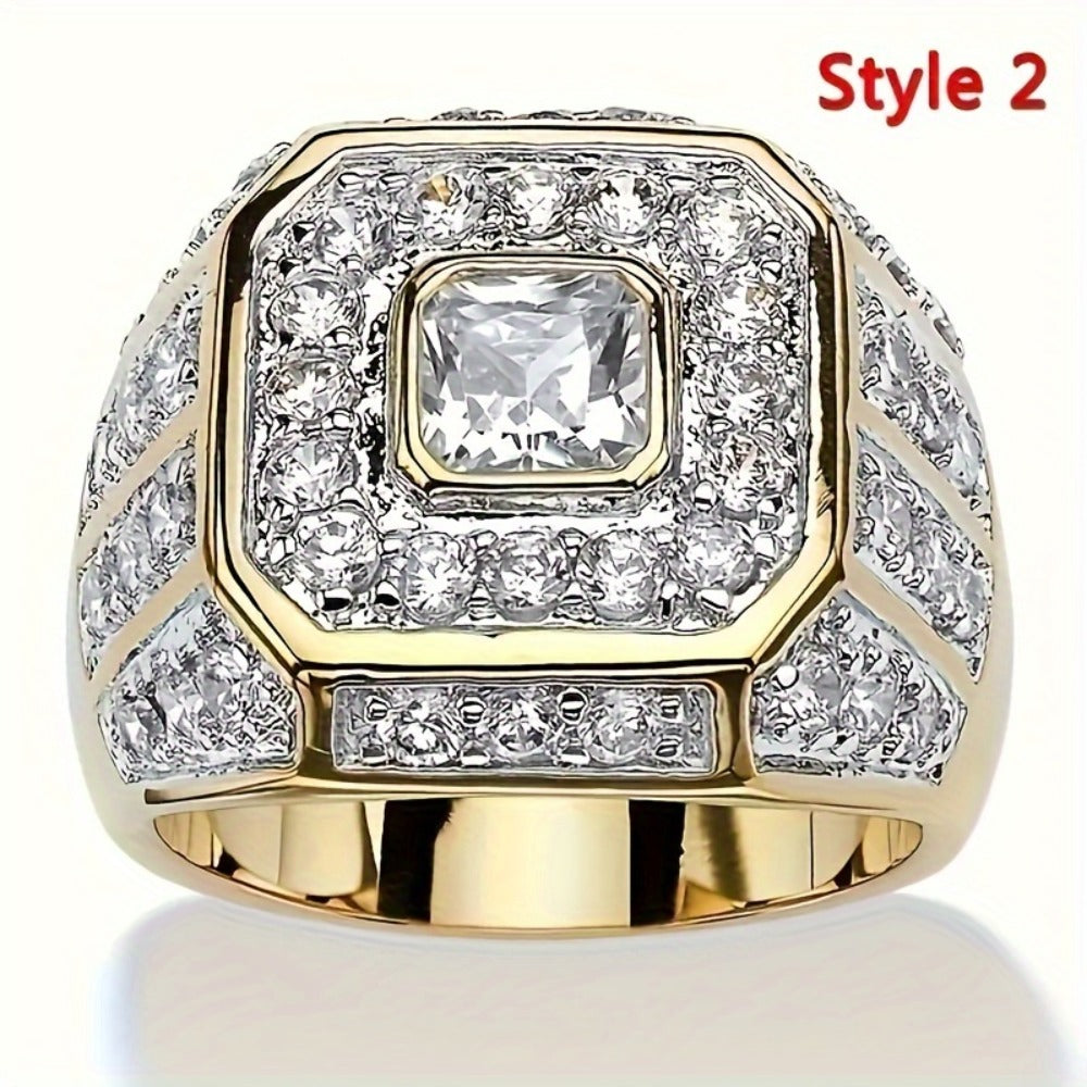 Stackable Rings for Women - Men's Set of 4 - Luxury Business Signet for Men, Wedding & Engagement - product detail view 7