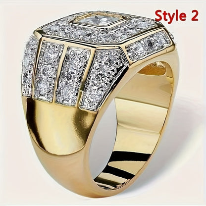 Stackable Rings for Women - Men's Set of 4 - Luxury Business Signet for Men, Wedding & Engagement - product detail view 9