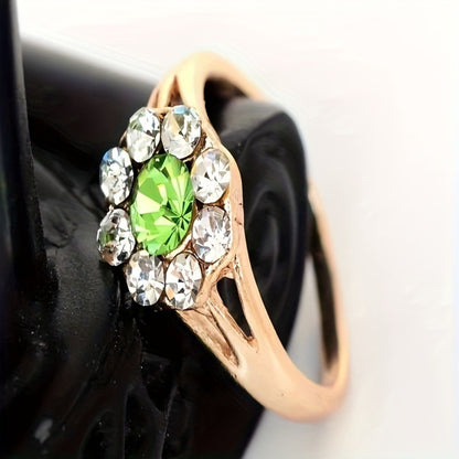 Stackable Rings for Women - Stacking Set 10Pcs Stainless Steel Colorful Faux Gem Adjustable - product detail view 4
