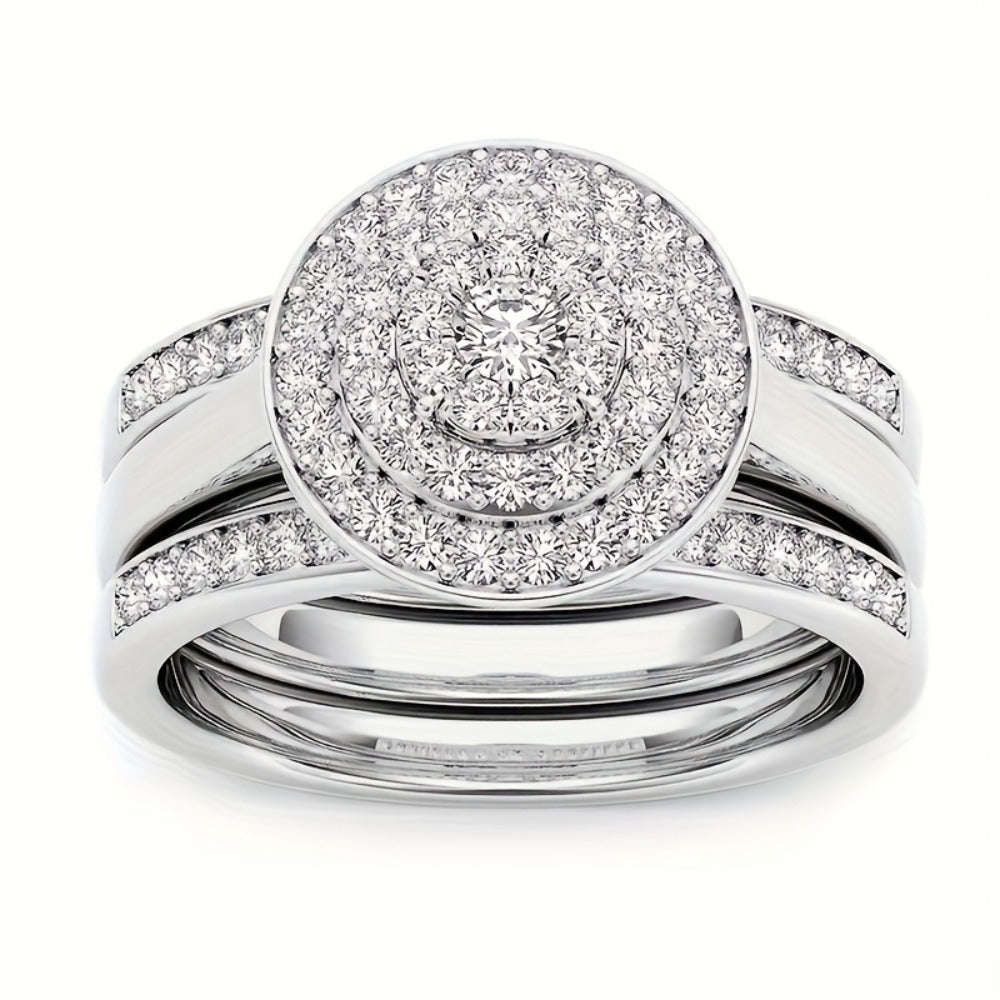 Stackable Rings for Women - Wedding Ring Set for 9pcs - Princess Bridal Engagement with Synthetic - product detail view 7