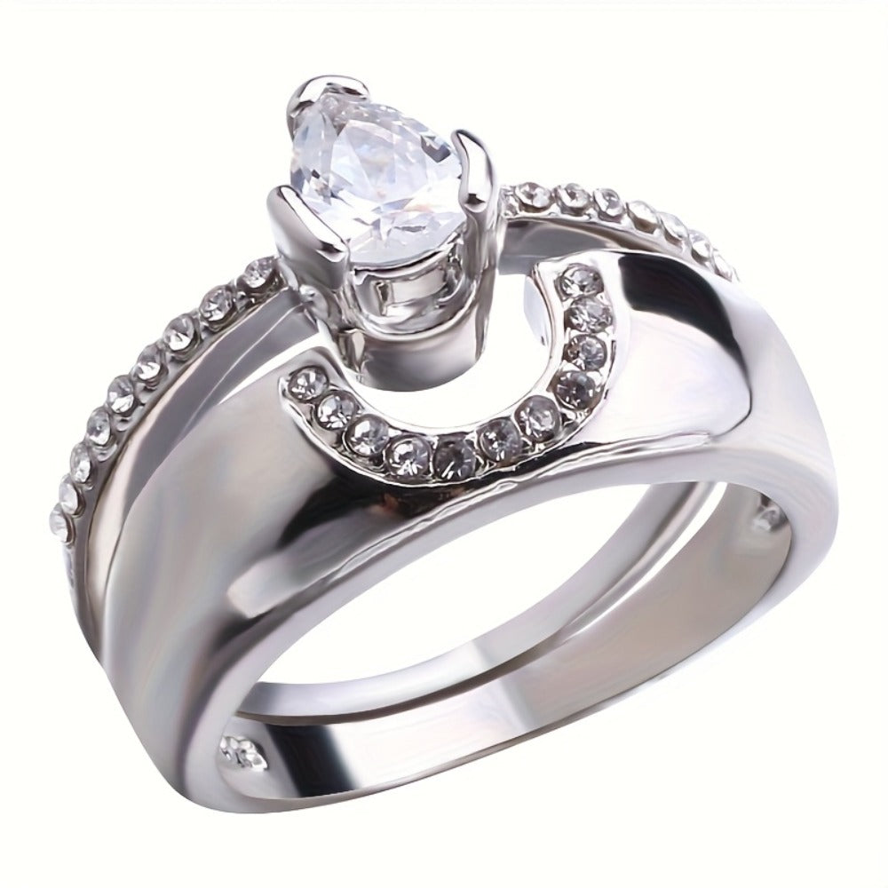 Stackable Rings for Women - Wedding Ring Set for 9pcs - Princess Bridal Engagement with Synthetic - product detail view 10