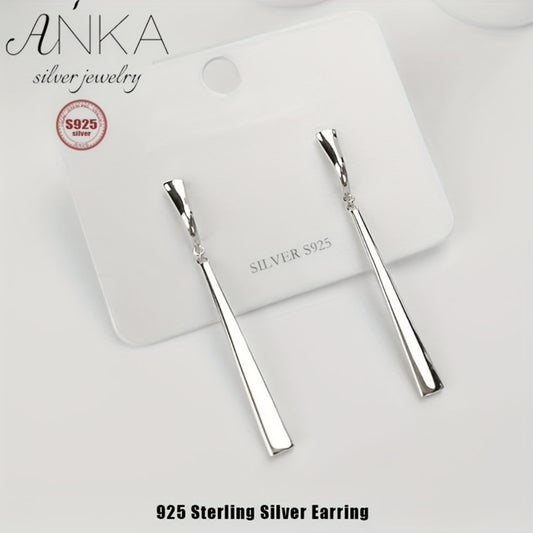 Stud Earrings for Women - 925 Sterling Silver for - Minimalist OL Office Style S925 Simple in Silver - main product view