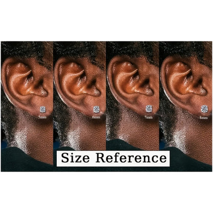 Stud Earrings for Women - Magnetic Clip On No Piercing 4 Pairs - Hypoallergenic Stainless Steel Fake - product detail view 5