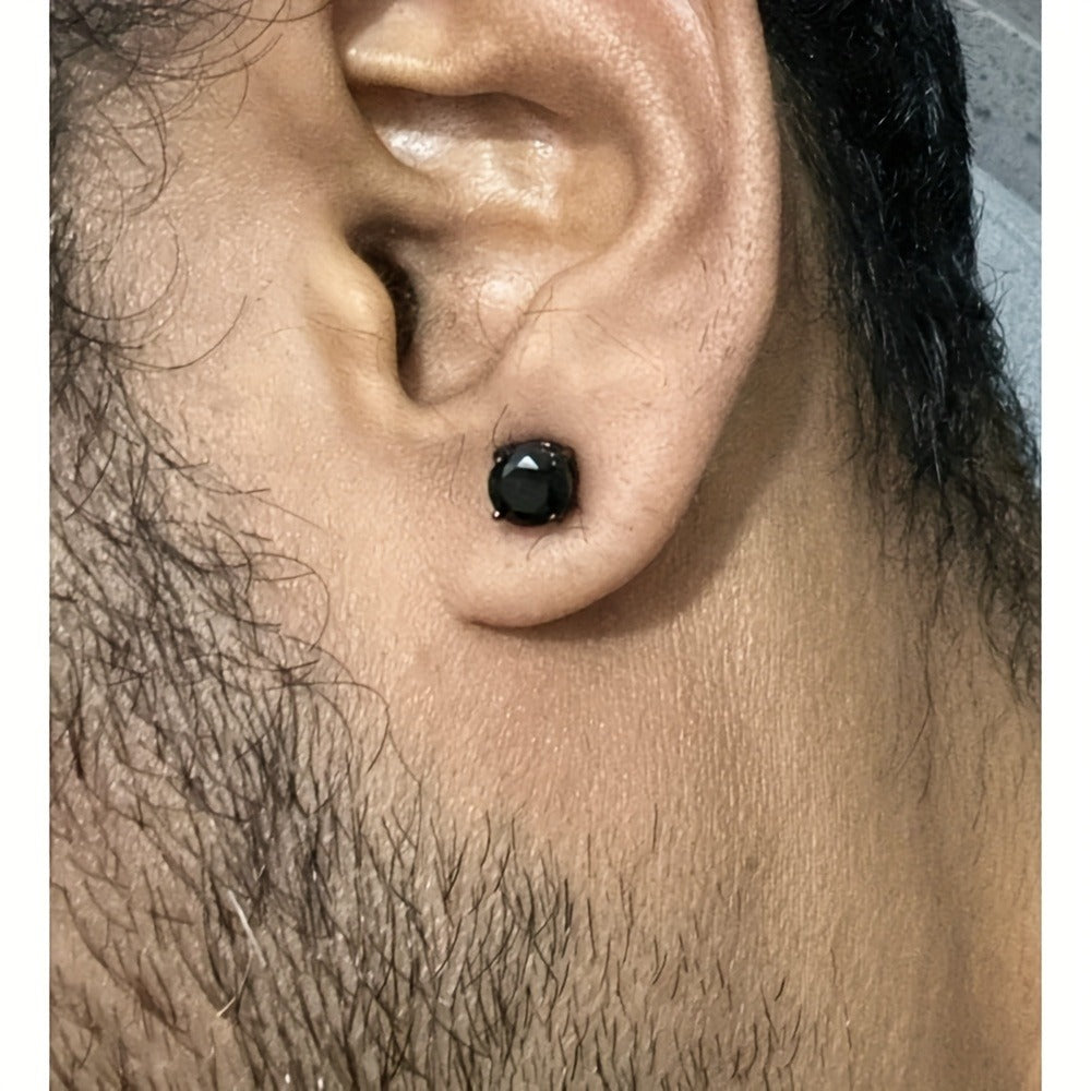 Stud Earrings for Women - Magnetic for Men Multi-Pack - Round Square Embellished Non-Piercing Ear - product detail view 13