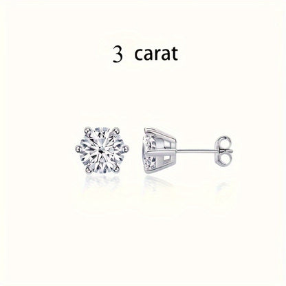 Stud Earrings for Women - Moissanite for S925 Sterling Silver 0.5CT 1CT 2CT 3CT Diamond Alternative - product detail view 7