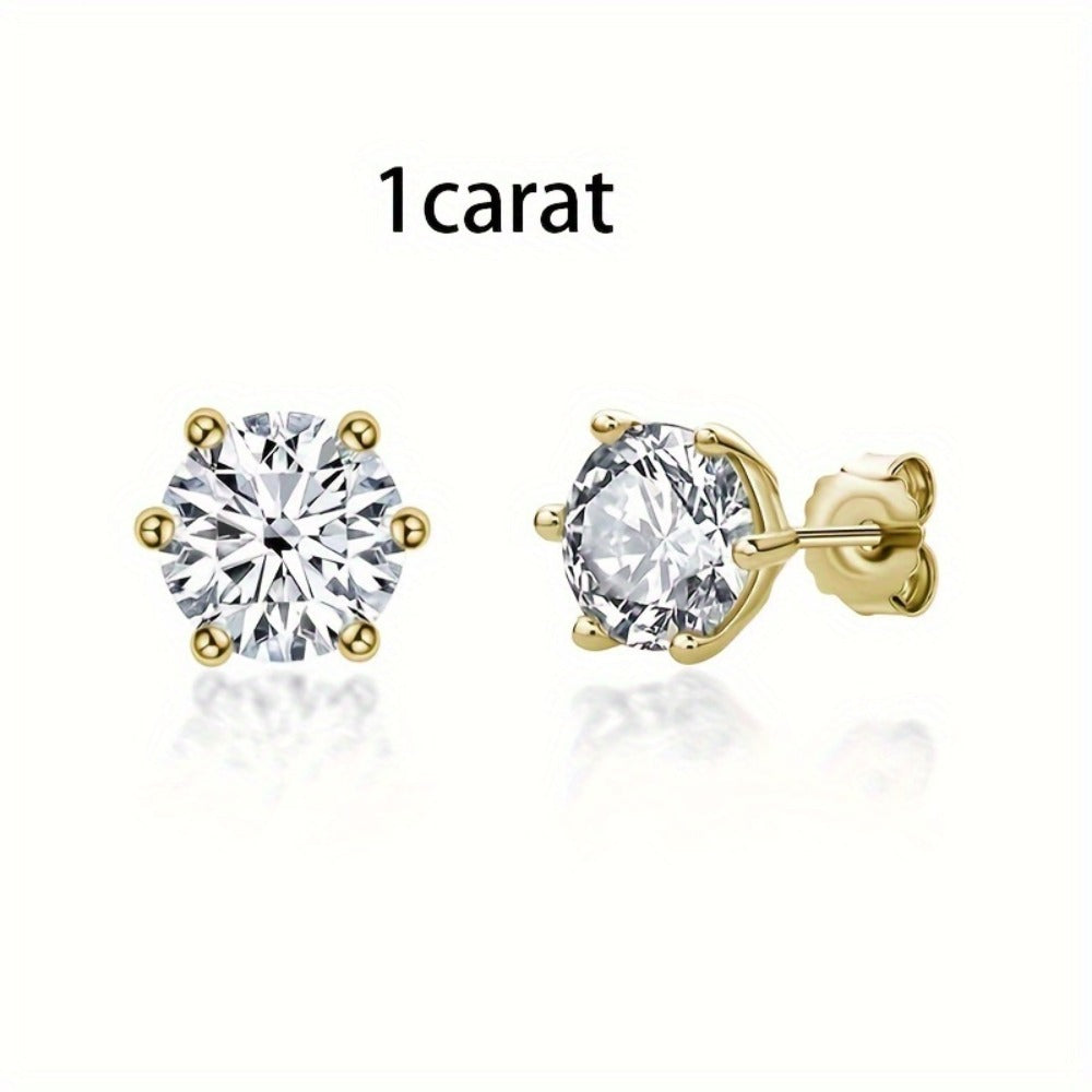 Stud Earrings for Women - Moissanite for S925 Sterling Silver 0.5CT 1CT 2CT 3CT Diamond Alternative - product detail view 10
