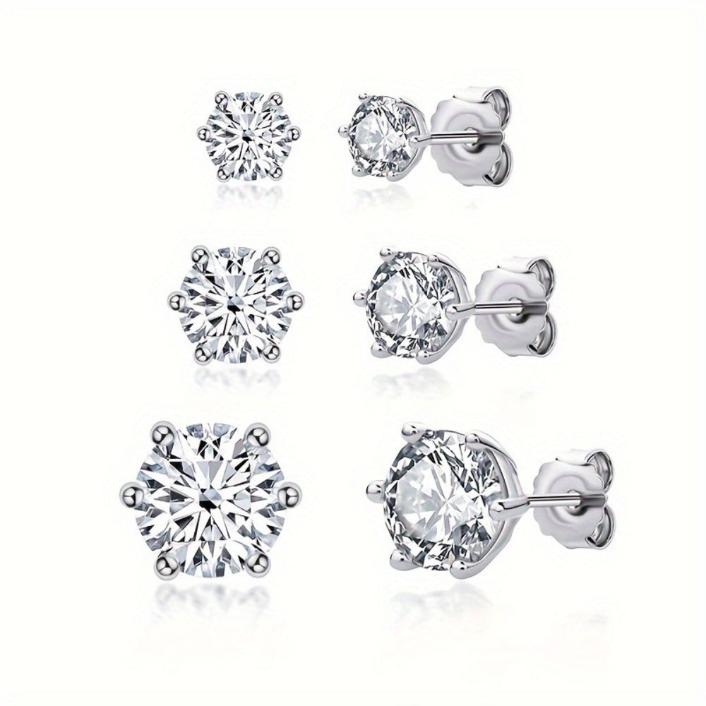 Stud Earrings for Women - Moissanite for S925 Sterling Silver 0.5CT 1CT 2CT 3CT Diamond Alternative - product detail view 14