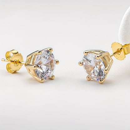 Stud Earrings for Women - Moissanite Vintage Style S925 Sterling Silver 0.5ct 1ct 2ct 3ct Round for - product detail view 16