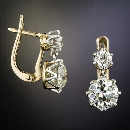 Stud Earrings for Women - S925 Sterling Silver Screw Back - Hip Hop Gold Ear for & Men, Secure - main product view