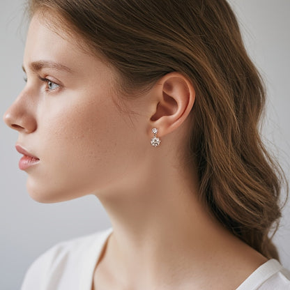 Stud Earrings for Women - S925 Sterling Silver Screw Back - Hip Hop Gold Ear for & Men, Secure - product detail view 8