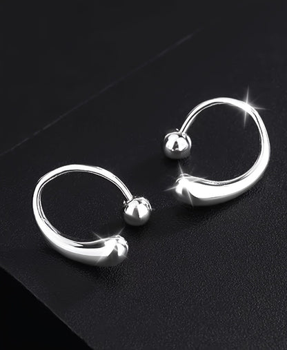 Stud Earrings for Women - S925 Sterling Silver Teardrop with Screw-Back Minimalist High-End for - product detail view 13