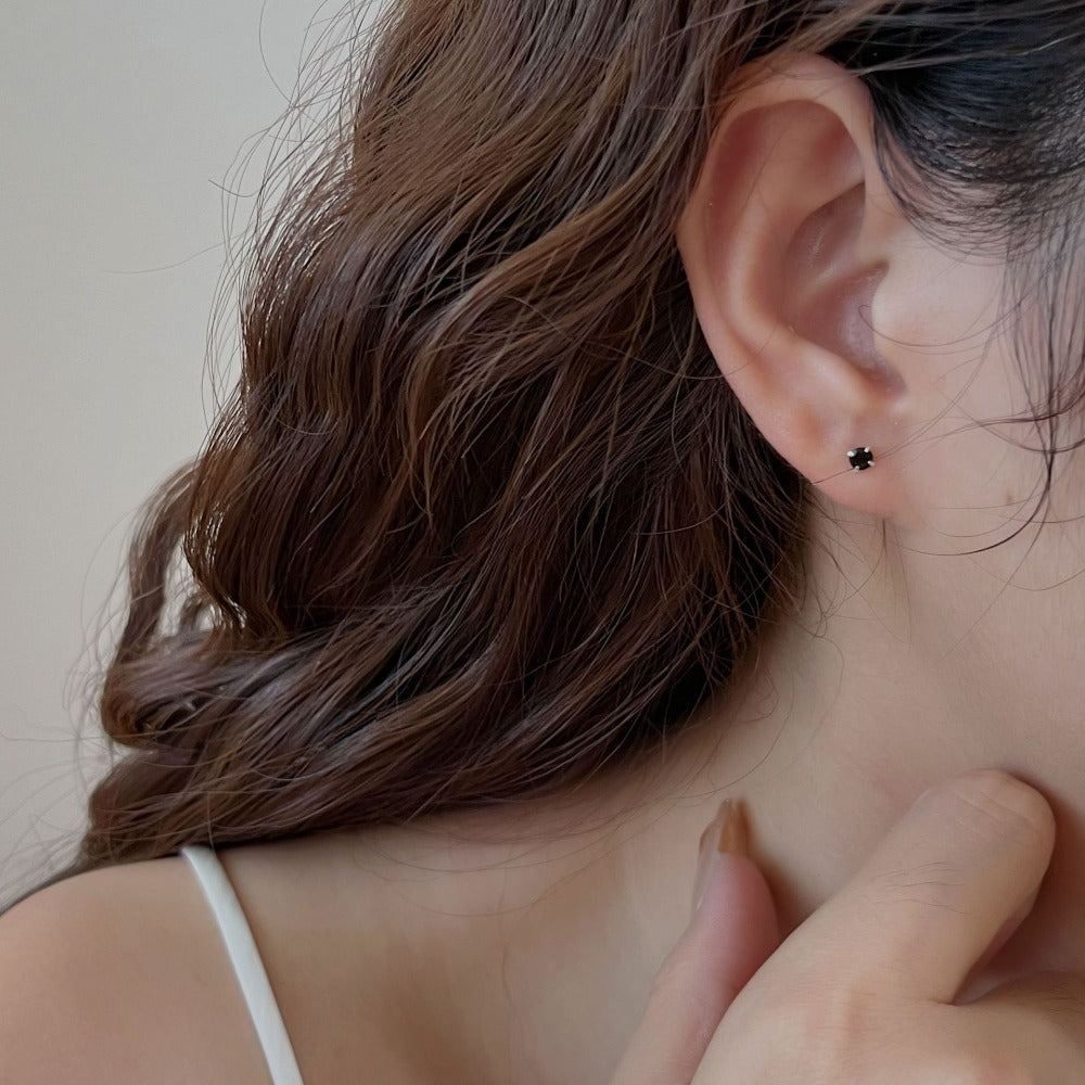 Stud Earrings for Women - Sterling Silver Set 8 Pairs - Cubic Zirconia Hypoallergenic Ear for - product detail view 12